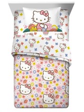 Hello Kitty "Pretty Blooms" Kids Reversible Bed Set-W83776599512, W83758725662