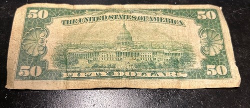 1934a 50 Dollar Bill - Picture 2 of 2
