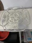 Vintage Anchor Hocking Early American Prescut Deviled Egg Plate Clear Glass Star