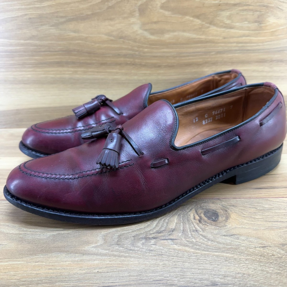 Allen Edmonds Grayson Tassel Loafers Burgundy Brown‎ Leather Men\'s 12 Narrow Allen Edmonds Grayson Tassel Loafers Burgundy | Mercari main image 4