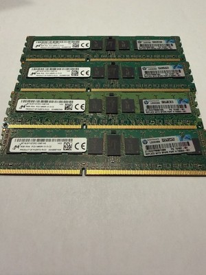 32GB (4x8GB) PC3-14900R DDR3-1866 ECC Registered 1Rx4 Micron MT18JSF1G72PZ-1G9E1