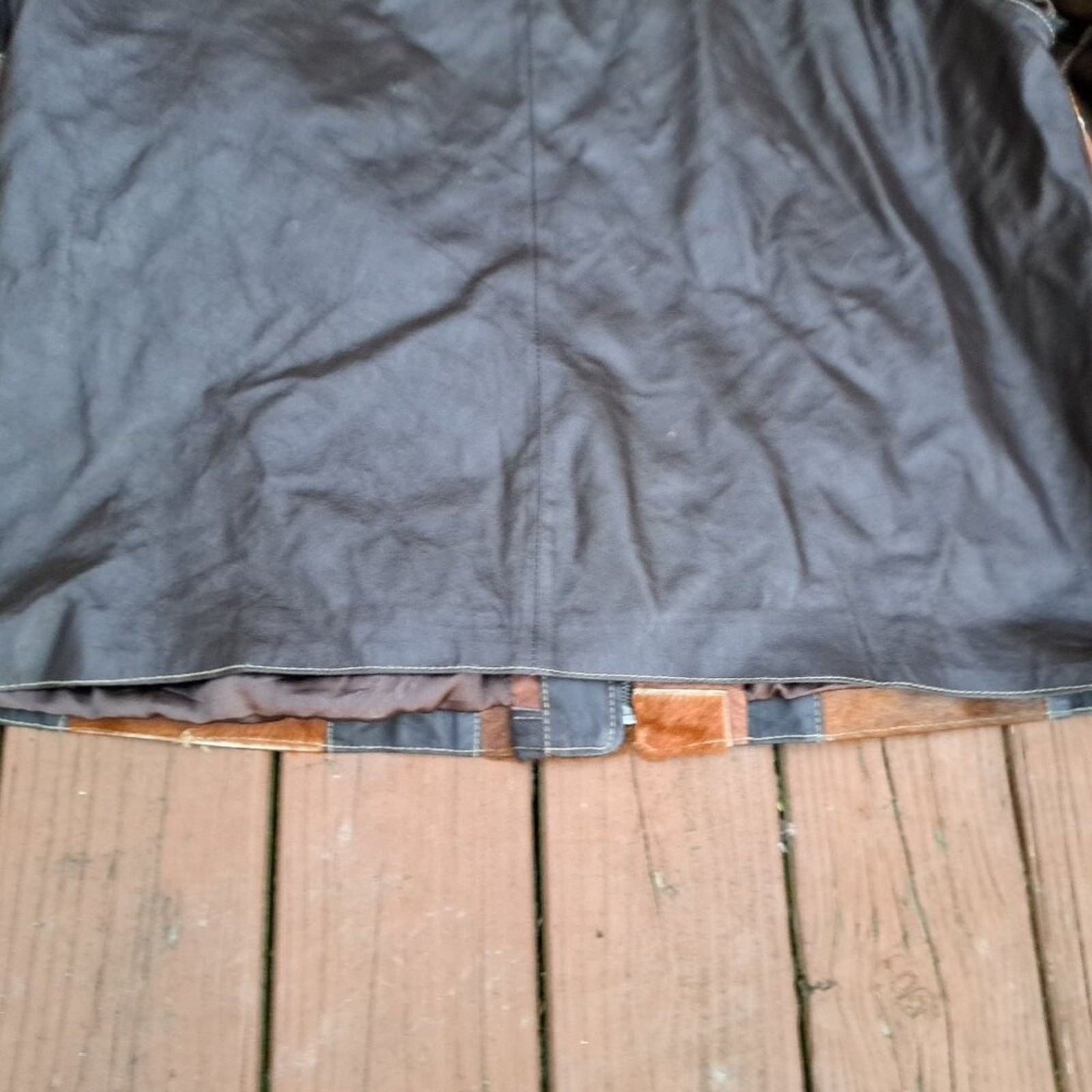 Vintage Davoucci Jacket Leather Patchwork Men Bro… - image 13