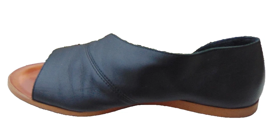 Sole Society Colvan D’Orsay Open Toe Leather Cut Out bLUE Flats Shoes,Sandal~7.5 - Image 2 of 4