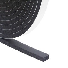 DGSL Foam Insulation Tape, 1/2In x 1/4In x 33Ft x x 33Ft, Black