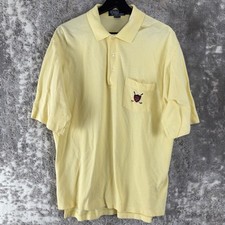 Polo Ralph Lauren Size L Embroidered Polo Shirt Butter Yellow Short Sleeve