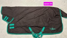 saxon turnout combo rug, 5'6, 200g, black with green trim, very good condition