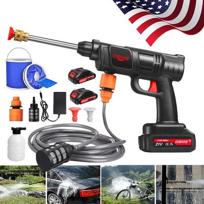 #ad #ad Portable Cordless Electric High Pressure Water Spray Car Gun Washer Cleaner Yard $27.99