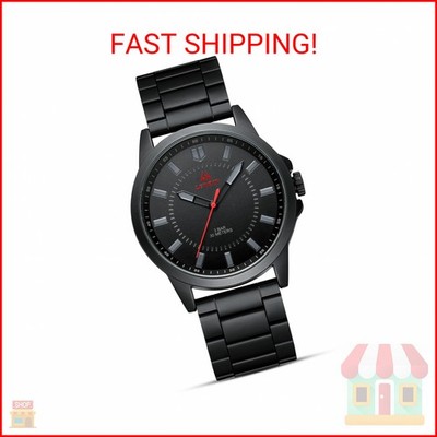 LN LENQIN Mens Watches Waterproof Stainless Steel Watch for Men Analog Quartz Fa