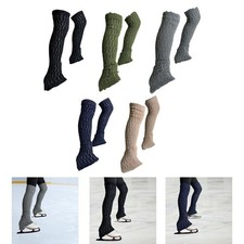 Figure Skating Leg Warmers Knit Long Skating Socks Cover Portable Knitted Soft