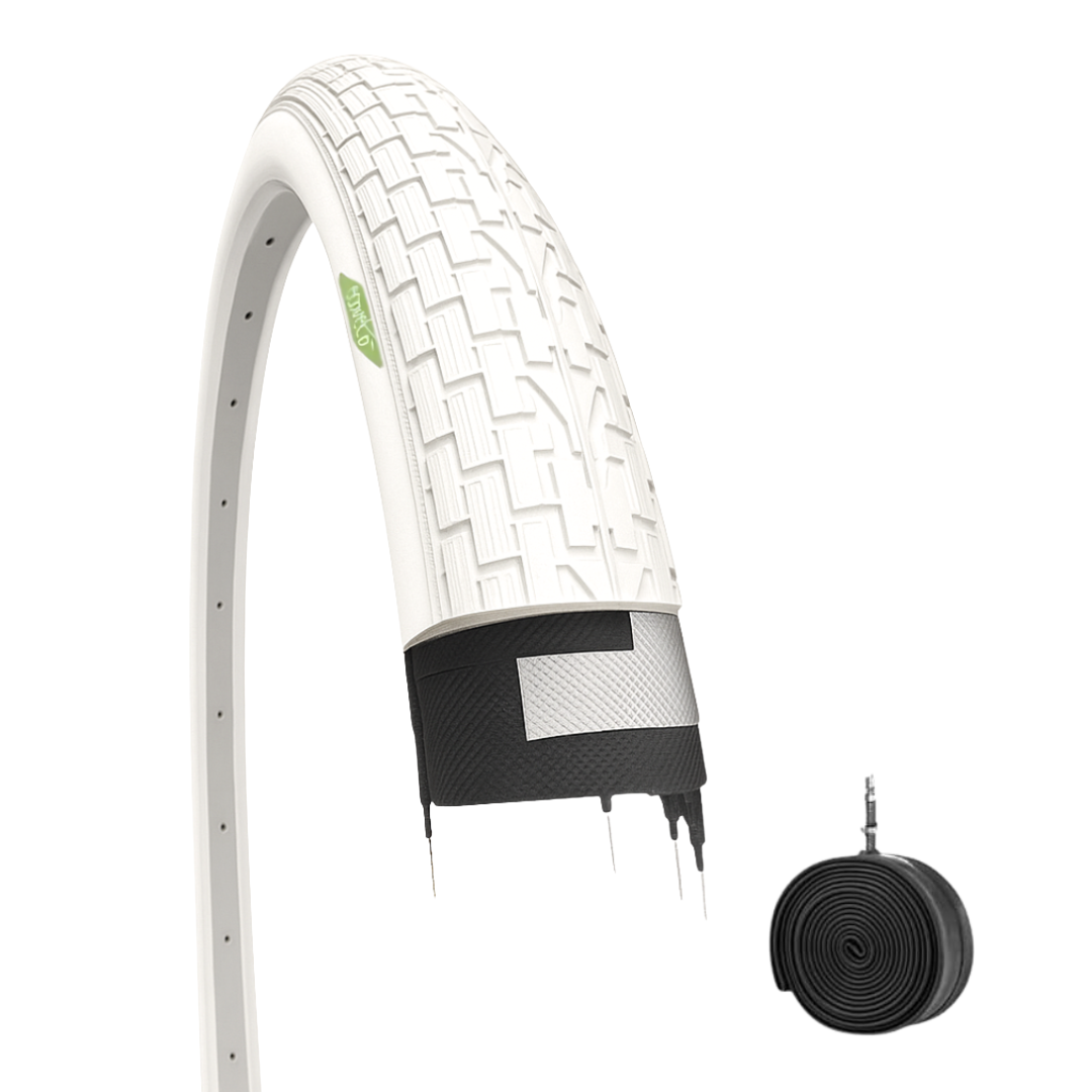 COPERTONE BIANCO 20 X 1.95 (50-406) + CAMERA  GOMMA BICI BMX STRADALE BAMBINO