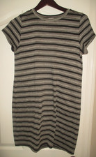 ANN TAYLOR LOFT women SZ S black/gray short sleeve dress