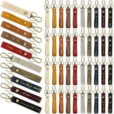 Jeyiour 50 Pcs Christian Key Chain Leather Religious Keychain Inspirational B...