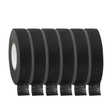 6 Rolls Wiring Harness Tape 19 mm X 15m, Black Chemical Fiber Cloth 