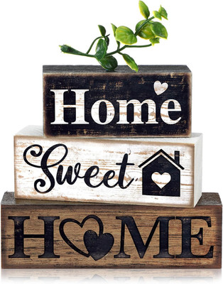 4 Pcs Farmhouse Wooden Tabletop Decor Farmhouse Tiered Tray Decor