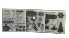 Lot of 3 My Acrylix Close to My Heart Stamps Decorative Unmounted Stamps