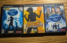3 PS2 Game Bundle - Karaoke Revolution Bundle! Vol3, American Idol, Encore