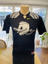OREGON DUCKS PUDDLES Nike NCAA Pride THROWBACK RARE FOOTBALL Jersey Sz Small