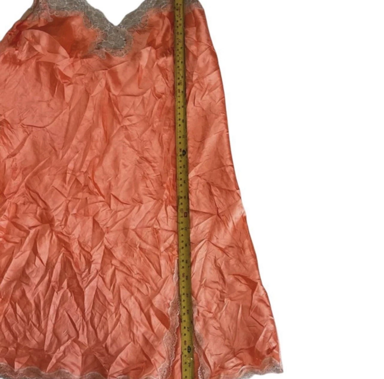 UNDERCOVER Abito babydoll vintage Victoria’s Secret raso pizzo e paillettes mini slip taglia M