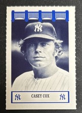 1992 The Wiz Fisher Yankees Of The 70’s Casey Cox Baseball Card NNO EX O/C