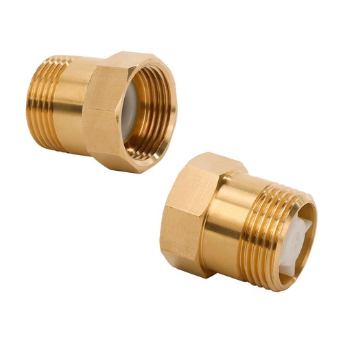 2Pcs One Way Brass Check Valve Non Return 1" Female to 1" Male Thread Backflo...