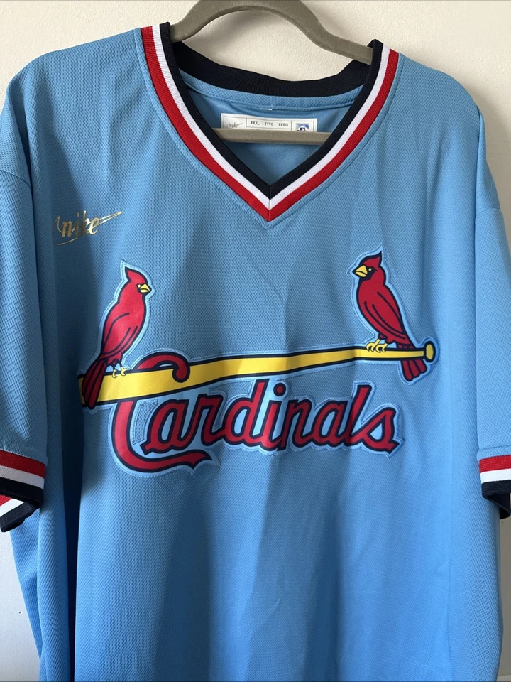 Camiseta para hombre Nike Ozzie Smith #1 St. Louis Cardinals azul Cooperstown talla 3XL Foto 2 de 4