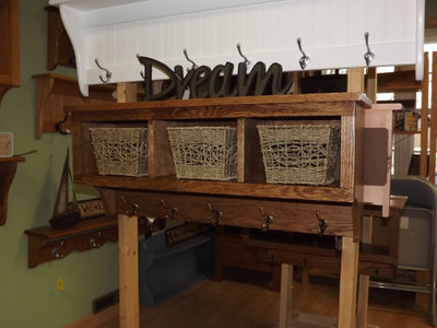 Cubby Coat Rack Storage Display Wall Shelf 37 1/16