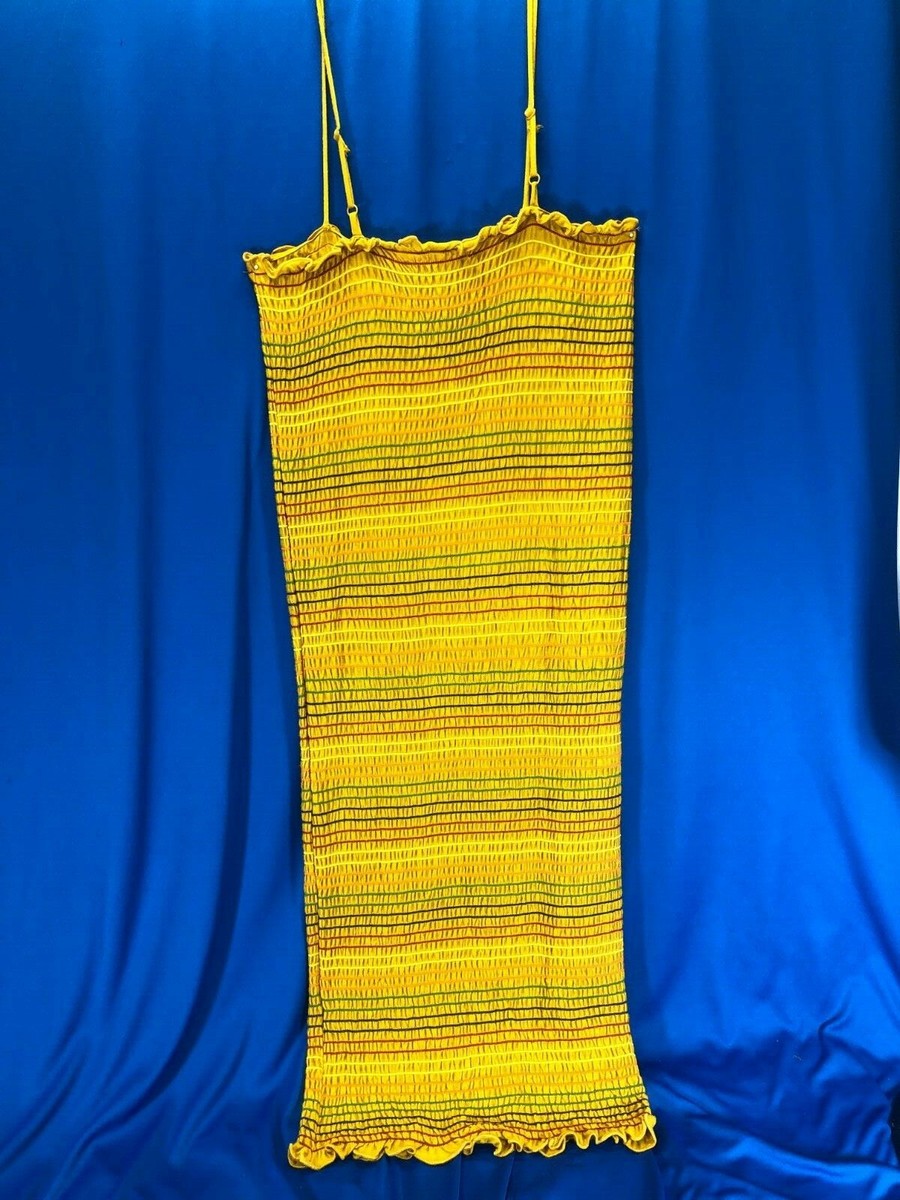 yellow spaghetti strap bodycon dress Jrs. NWT Rue 21 Hearts&Hips M rayon summer straps Lace up formal shoes Blue Length Size:34W Eliza J Asymmetric Lace