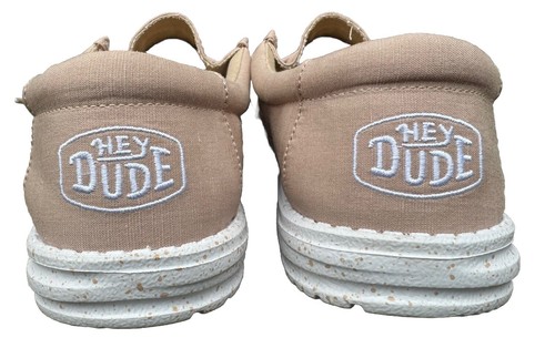 Hey Dude Wally Men's Slub Canvas Slip-Shoe Size M11 Color Tan - Picture 4 of 4