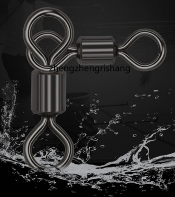 25Pcs 3 Way Barrel Swivels Fishing Crossline Swivels Fishing Line Bait Connector