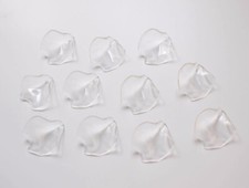 10pcs Acrylic Transparent Petal Charm,Resin Flower Petal Pendant With Hole