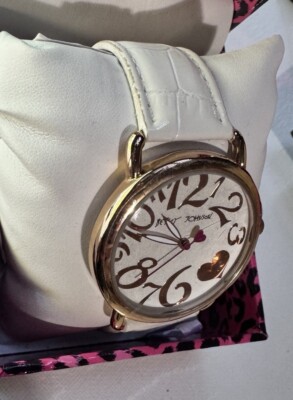 Betsey Johnson White Band Puffed Heart Watch Betsy Johnson Watches - Etsy main image 4