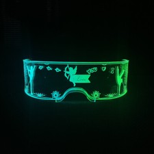 Neon Bar Glasses LED Flashing Light Up Glasses Cosplay Electric Syllable Party