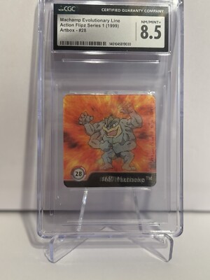 CGC NM/MINT+ 8.5 Machamp Evolutionary Line #28 Action Artbox Flipz ...