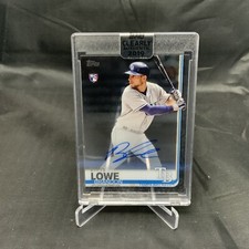 2019 Topps Clearly Authentic Brandon Lowe CAA-BL RC Auto Black #61/75 TB Rays SP