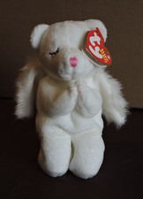 Collectible TY Beanie Babies - Plush Praying Angel Bear - 2002 Retired with Tag