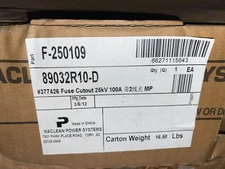 MacLean Power Systems 89032R10D Overhead Fuse Cutout 25kV 125kV BIL 100A Type-XS