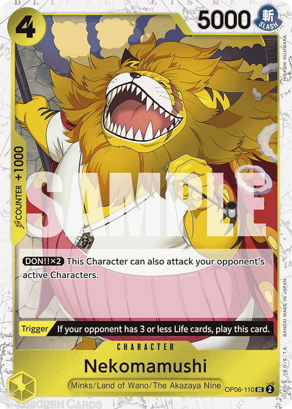 OP06-110 Nekomamushi : Uncommon Special Foil (Jolly Roger Flag) English One Piec