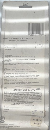 The California Raisins Watch, Black Band, 1988 (NIP) - Picture 2 of 2