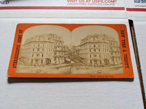 New York City Stereoview Herald Building NY - Picture 1 of 1