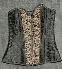 Spirit Halloween Small Corset Gothic Renaissance Steampunk Front Zip Up Adjust