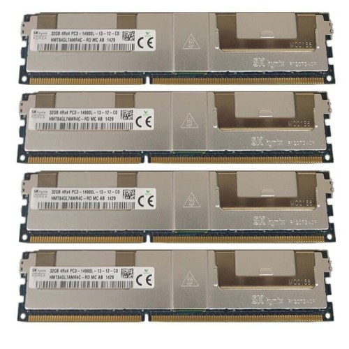 SK Hynix 4x32GB 4Rx4 PC3-14900L DDR3 1866Mhz 240Pin DIMM ECC SERVER Memory RAM&,