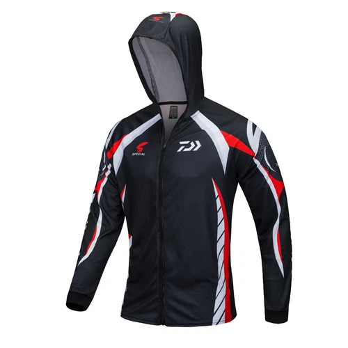 Hombres Pesca Camisas con Capucha Protector Solar Ropa Camisa Secado Rápido Manga Larga Abrigo - Imagen 13 de 30