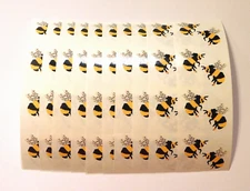 Mrs. Grossman's Lot of 10 Strips ~Bumblebee Bees~ 1989 Vintage Stickers RARE HTF