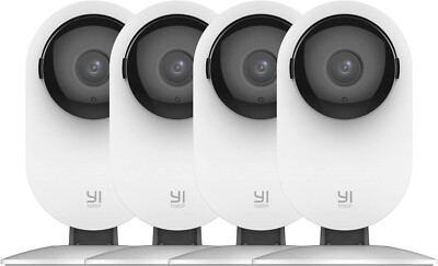 YI 2MP 1080p Full HD Wireless IP Security Camera - White - 4 Pieces - Open Box