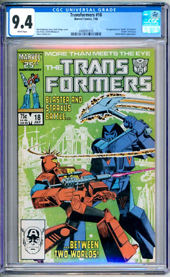 Transformers 18 CGC Graded 9.4 NM Marvel Comics 1986