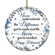 HYTURTLE Retirement Ornament 2024 - Retirement Gift for Women - Thank You Gif...