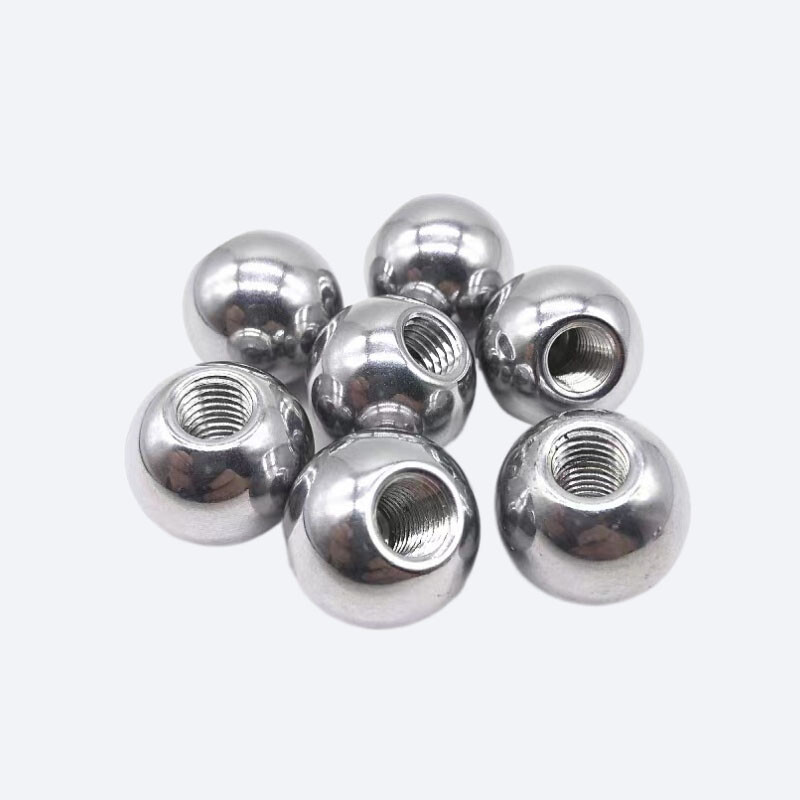 304 Stainless Steel Ball Half Hole M5 Thread Steel Ball Outer