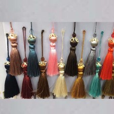 2 Pieces Decorative Key Tassel / Cushion Tassel with Acrylic Beaded : 16cm  #3s
