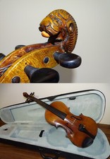4/4 OLD VIOLIN labelled MALINSKY VIOLIN  Nr. 493 - WITH LION HEAD