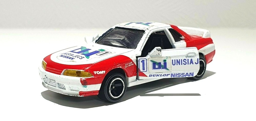 1/59 Tomica UNISIA JECS NISSAN SKYLINE GT-R RACING diecast car model 1989